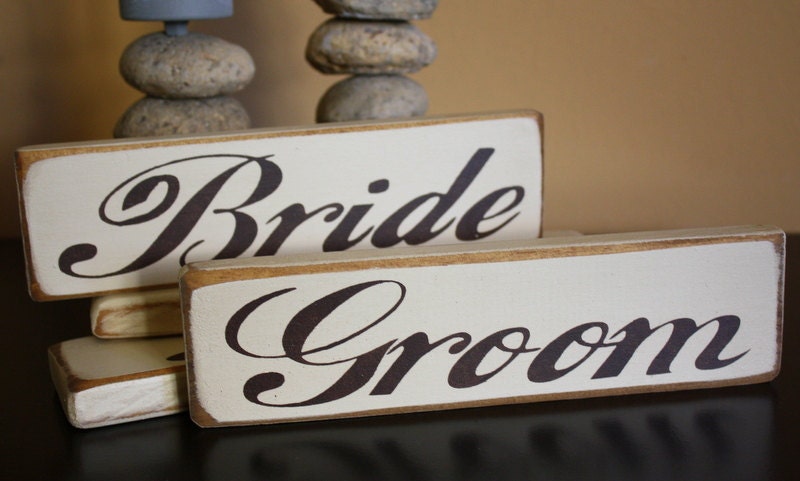 Wedding Signs Reception Signs Head Table Bride and Groom Rustic 