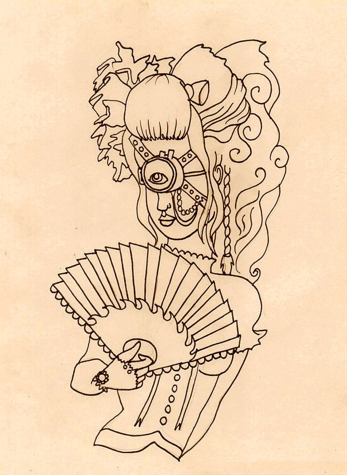 The Victorian Steampunk Tattoo Circus Cyclops Print