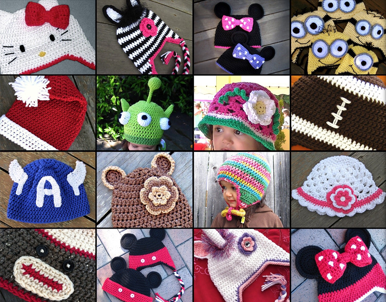 Baby Crochet Flower Hats