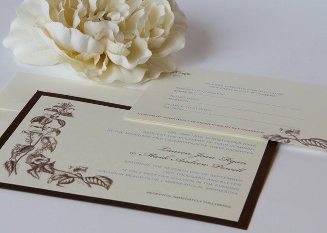 Rustic Vintage Wedding Invitations Sample From DesignsByDirection