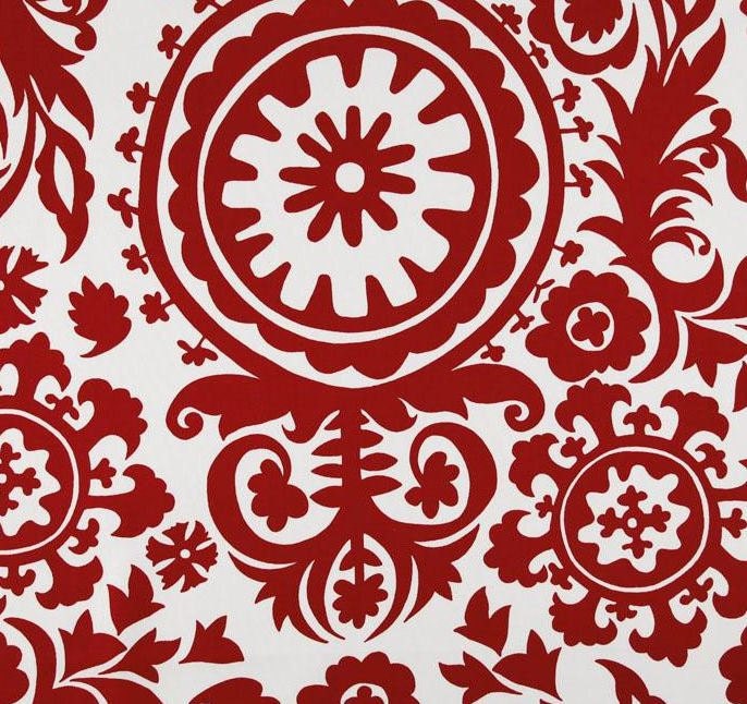 Wedding Lipstick Red and White Damask Table Napkins