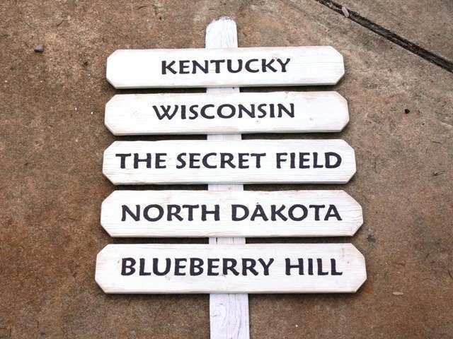Made to Order HANDPAINTED Wedding Reception Distance Signs