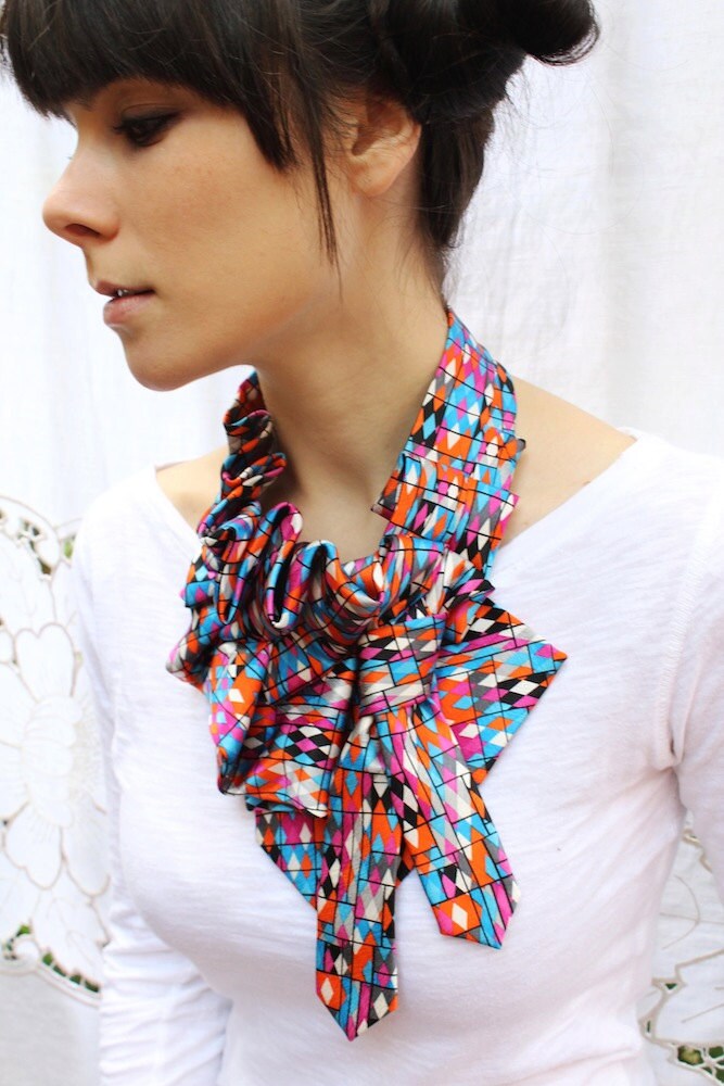 Upcycled necktie Neck scarf tying, Ways to wear a scarf, Tie crafts