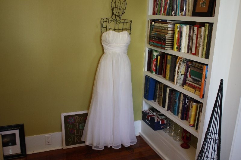 1950 39s Mike Benet Strapless Marilyn Monroe Wedding Dress Tea Length