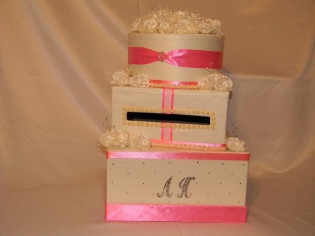 Money Card Box 3 layer Unique any color combination MBWBox Shown Ivory Hot 