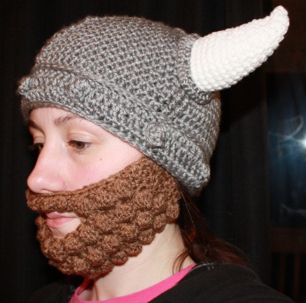 Crochet Beard to wear under your beanie Hat NOT included beard only