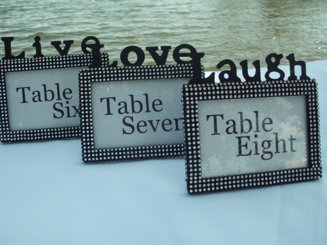 Live Life Love Frame Set Wedding Table Number Frames Food Sign Frames