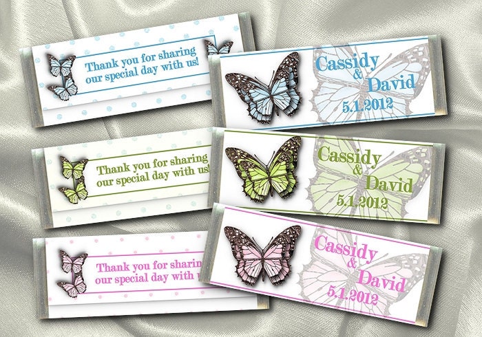 Hershey Candy Bar Wrappers Wedding Bridal Shower Anniversary Favors 