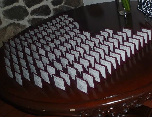 100 Custom HandMade Wedding Place Cards From PaperTwinkie