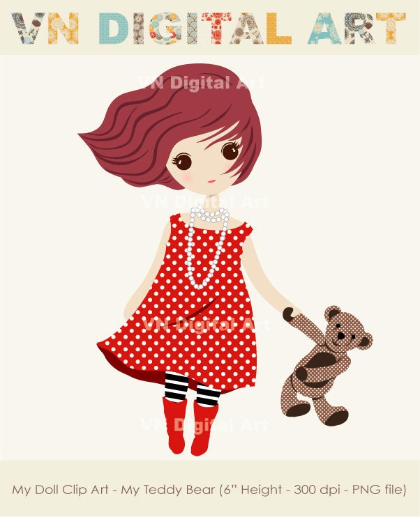 My Doll Clip Art My Teddy Bear 804 From VNdigitalart