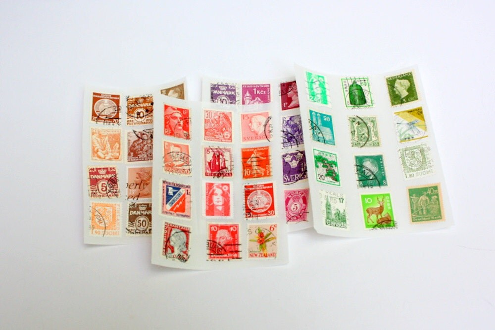 Vintage envelope seals perfect for vintage or travel themed wedding