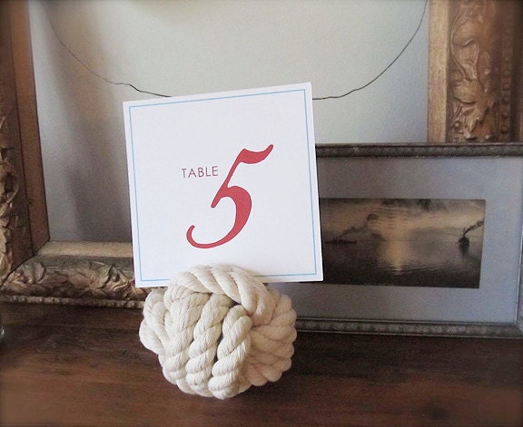 Set of 6 Monkey 39s Fist Knot Table Number Holders Wedding Card Holder 