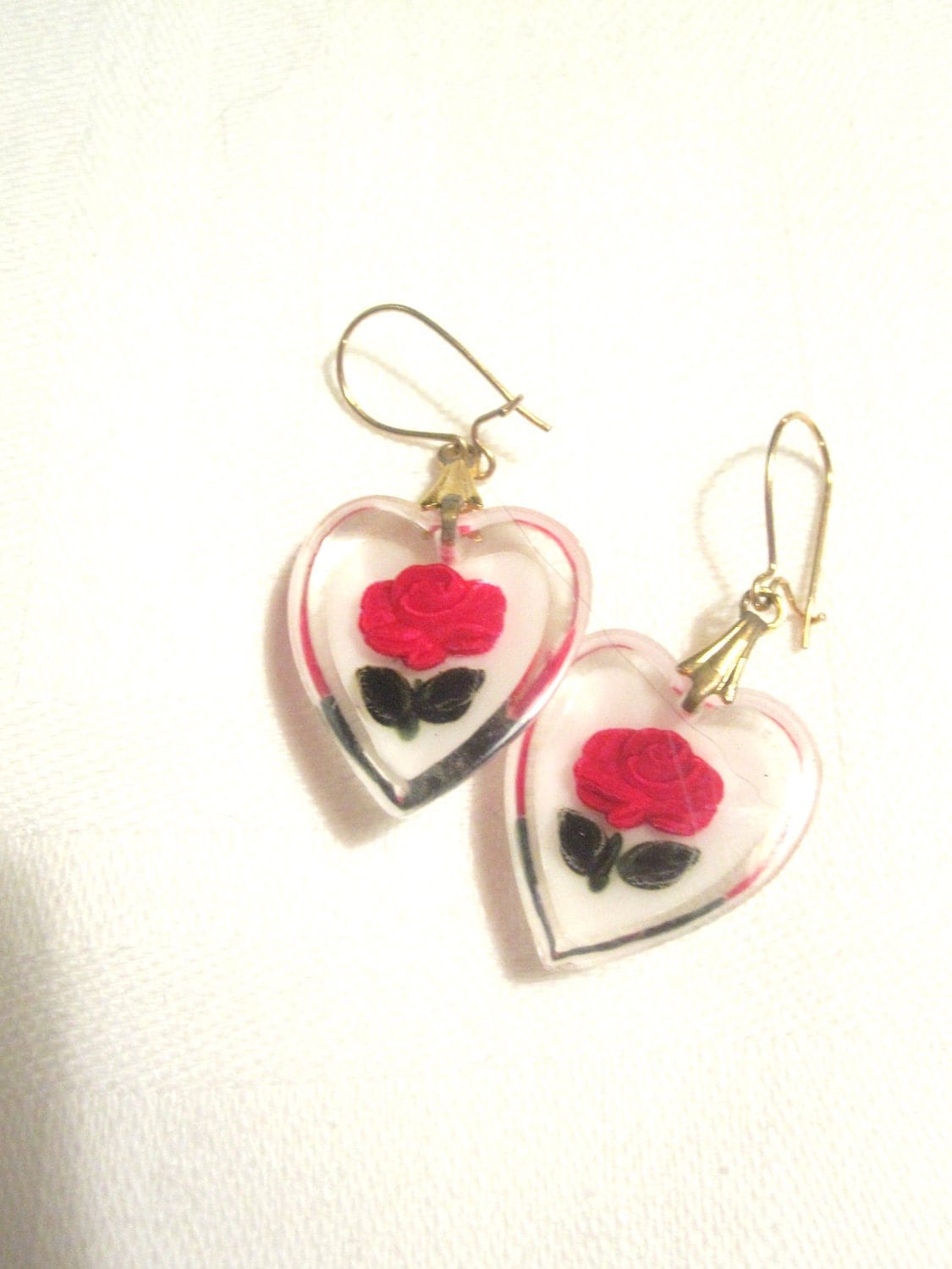 Lucite Flower Earrings