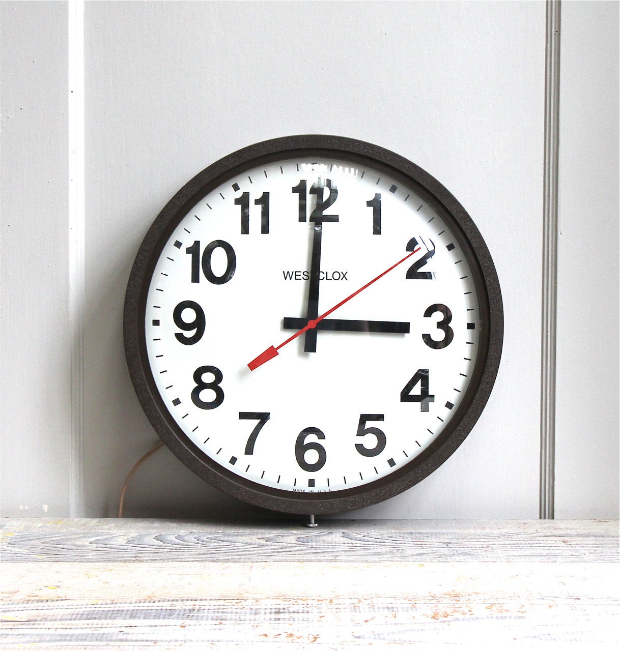 Vintage Industrial School Clock
