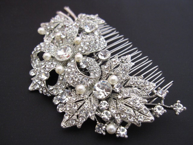 Bridal hair combwedding pearl hair comb bridal headpiece 
