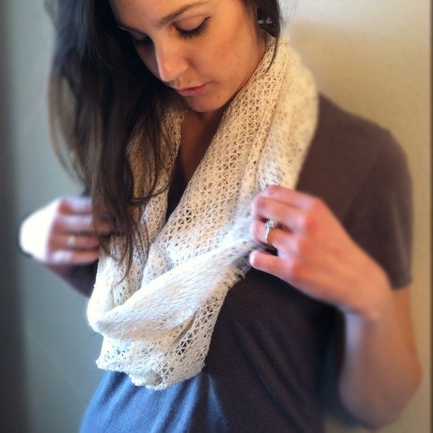 Chunky Lace Aztec Design Eternity Infinity Cowlneck Scarf women teen 