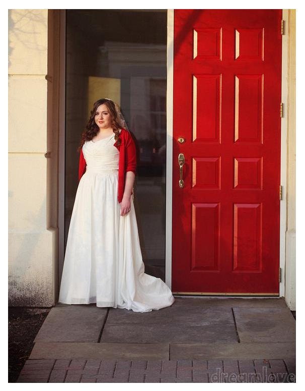 Wedding Dress with Cap Sleeves and Pockets Inspired by Priscilla of Boston