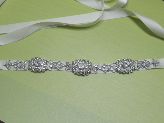 Bridal belt sash ribboncrystal bridal sashrhinestone bridal sash 