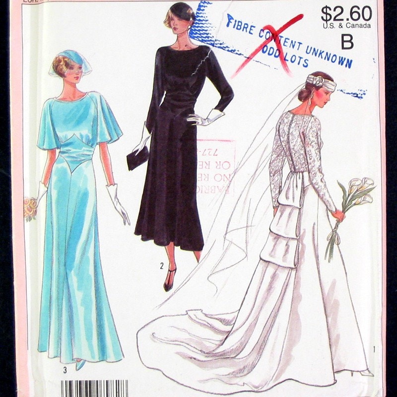 1920's Wedding Dress Pattern 60th Anniversary Simplicity No