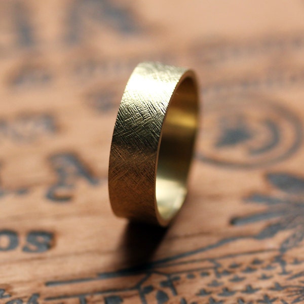 18k yellow gold wedding ring-18k gold wedding band, mens wedding ring
