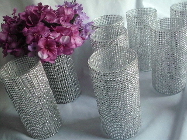 10 BLING Wedding Decorating Vases Bouquet Holders Centerpieces 