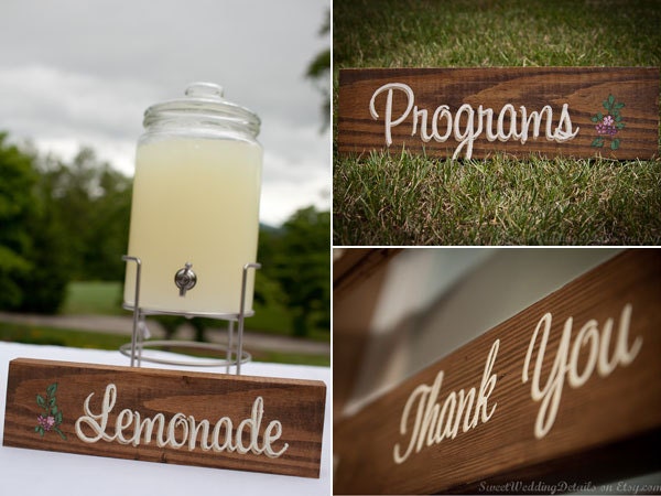Wedding Signs stand alone sign for table candy bar gift table anywhere