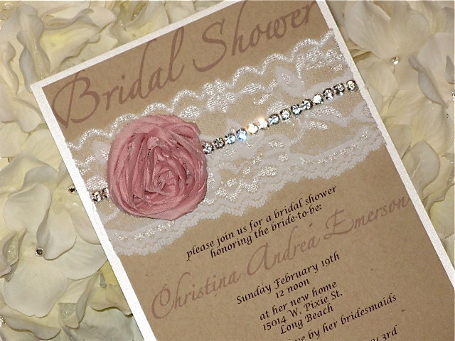 It includes a 50 deposit for 123 Shabby Chic Bridal Shower invitations 