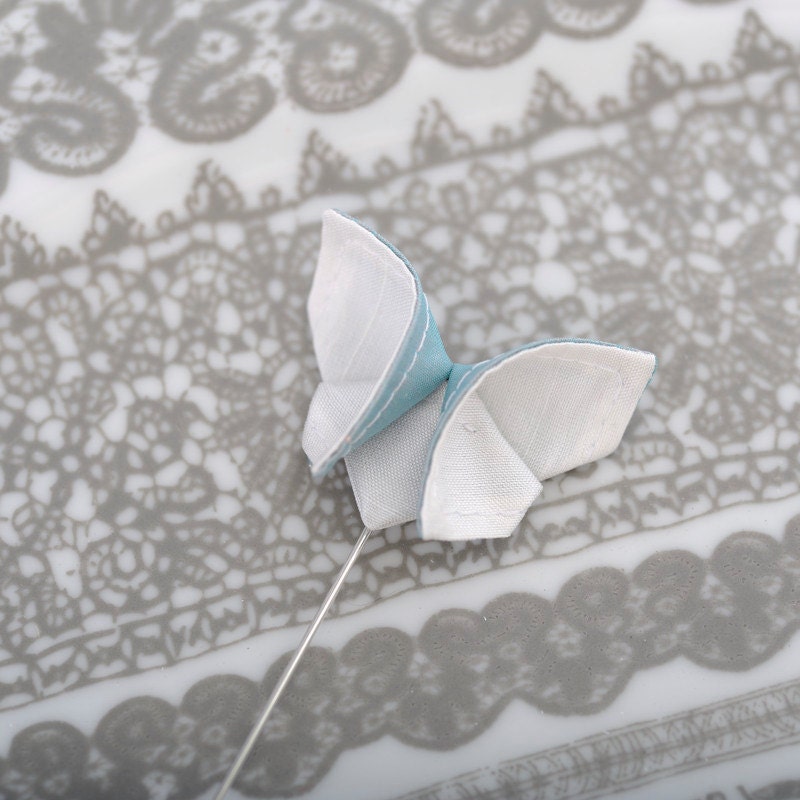 Custom Boutonniere Silk Origami Butterfly Wedding GROUP DISCOUNT AVAILABLE 