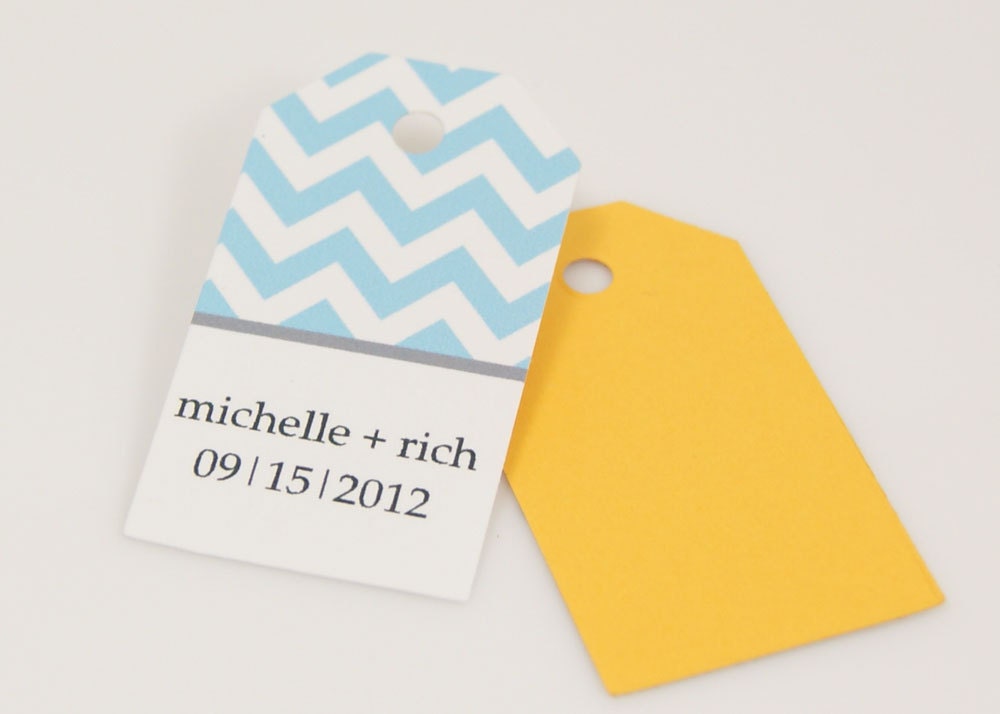 Personalized Wedding Favor Tags more than 50 backing colors and ink colors
