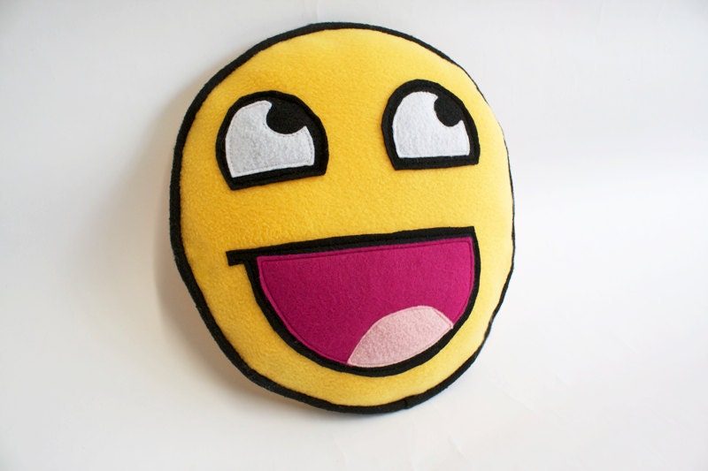 Awesome Face Epic Smiley Emoticon Pillow From DerpShop