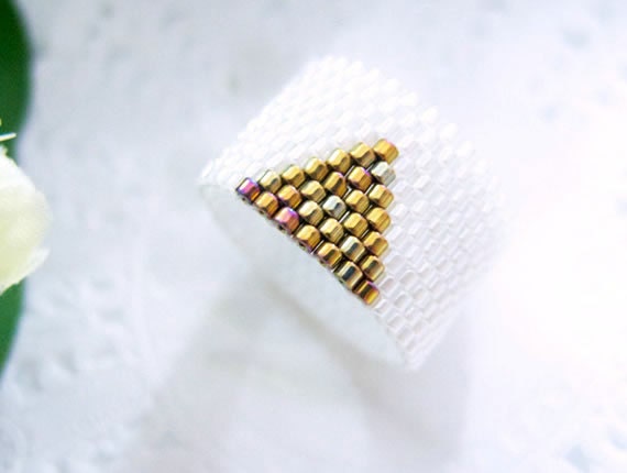 JeannieRichard Cleopatra White Ring