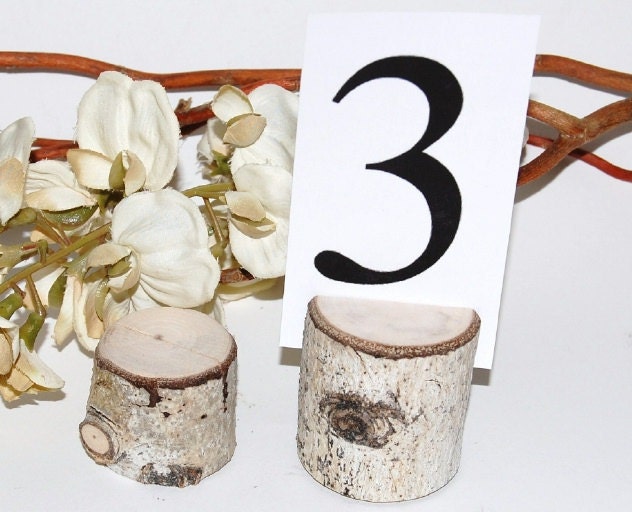 Wood Table Number Holders Set of 10 Rustic WEDDING ReClaimed NaTural 
