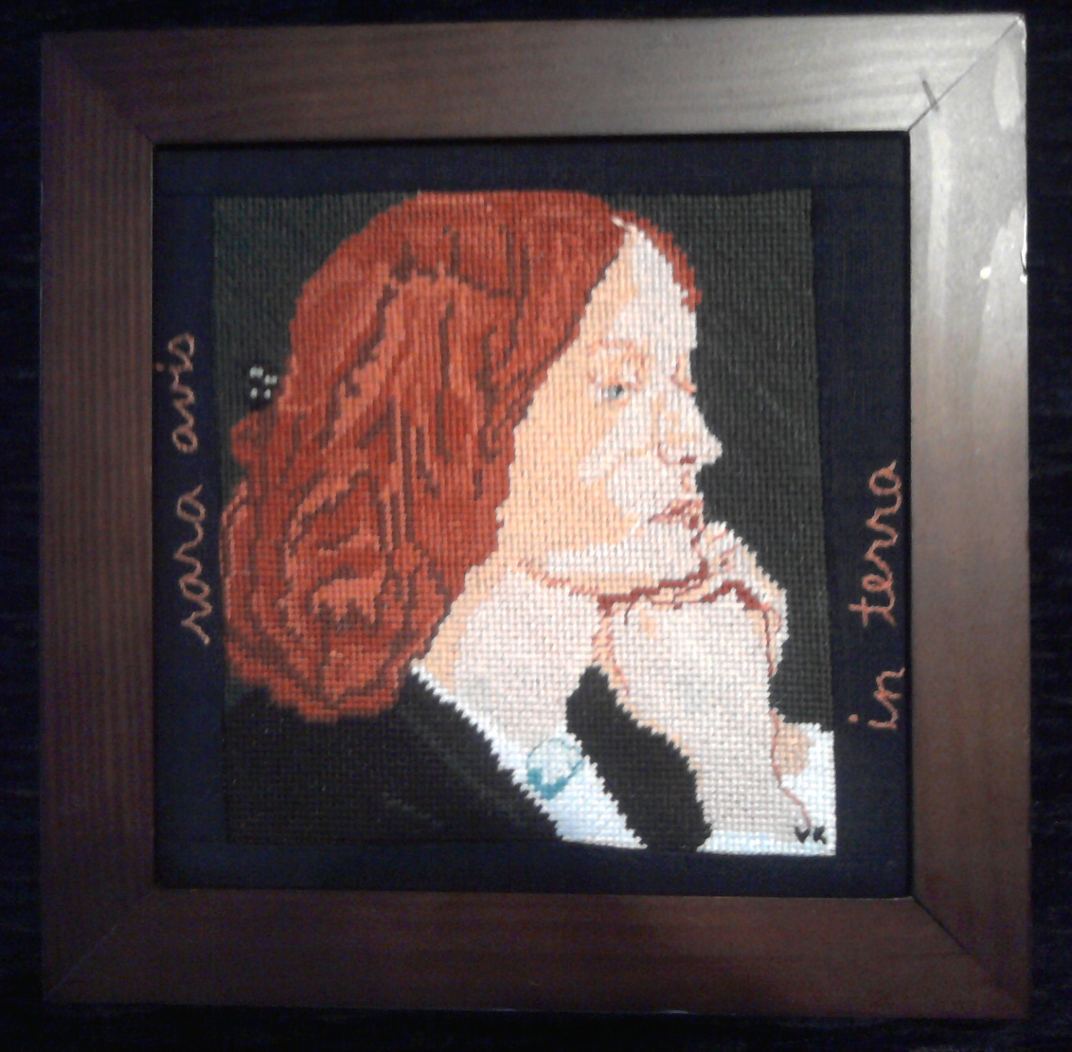 Lizzie Siddal needlepoint on Etsy