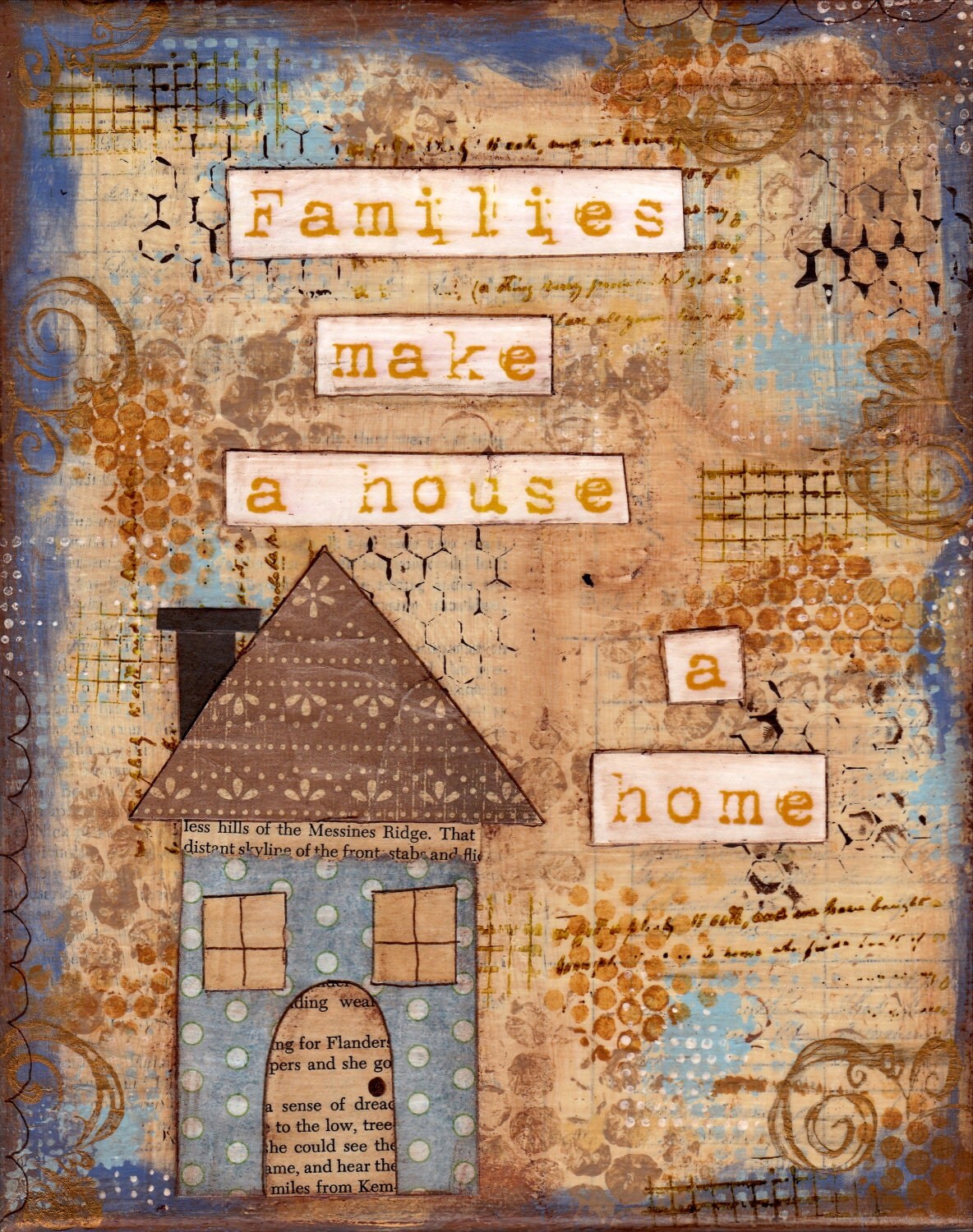 Family Home Series Mixed Media Art Journaling Mixed Media Art Magazine Collage
