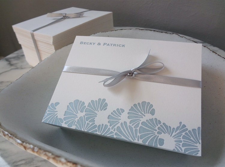 FREE GIVEAWAY Win 20 Japanese Flower inspired letterpress wedding 