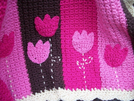 PDF Crochet Pattern for Tulip Baby Blanket- Permission To Sell Finished Items