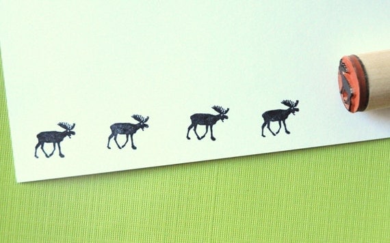 Moose Rubber Stamp