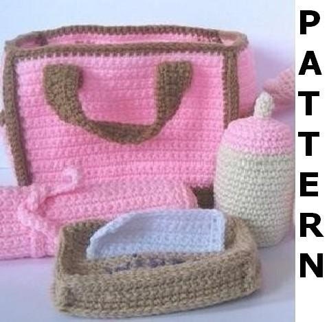 CROCHET N PLAY DESIGNS: Pattern Update: Baby Doll with Diaper Bag