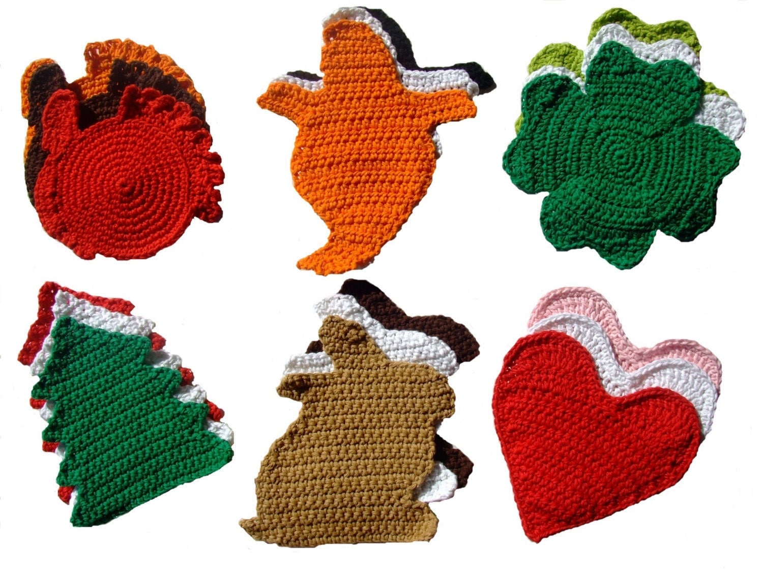 Sugar&apos;n Cream - Valentine Dishcloth (crochet) - Lily: Home