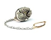 Steampunk Tie Tack - Handsome Mens Vintage ELGIN Clockwork Design - PROMPTLY SHIPPED - SteampunkJewelry By London Particulars