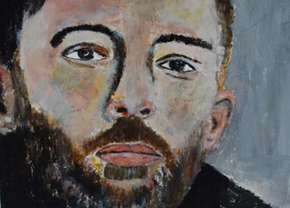 Original Acrylic Portrait Painting - Thom Yorke Radiohead On sale