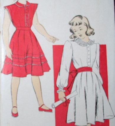 Girls Dress McCalls 7463 vintage sewing pattern - vintagepatterns4sale