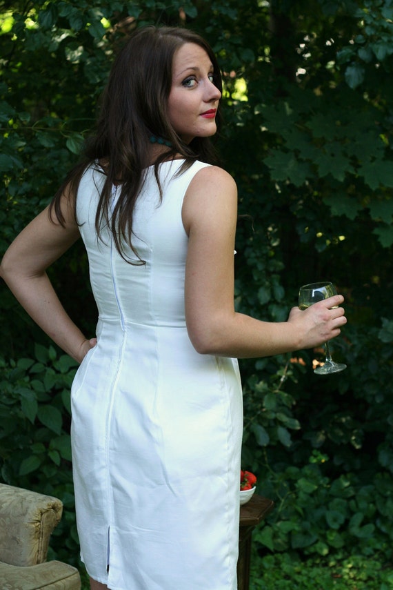 Simple Wedding Dress, Knee Length, Vintage inspired- Darling Say I Do