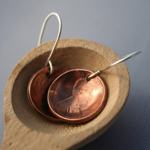 Handmade Lucky Penny Earrings