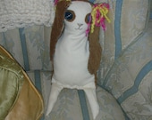 OOAK Bunny Stuffie Stuffed Animal primitive "Millicent"