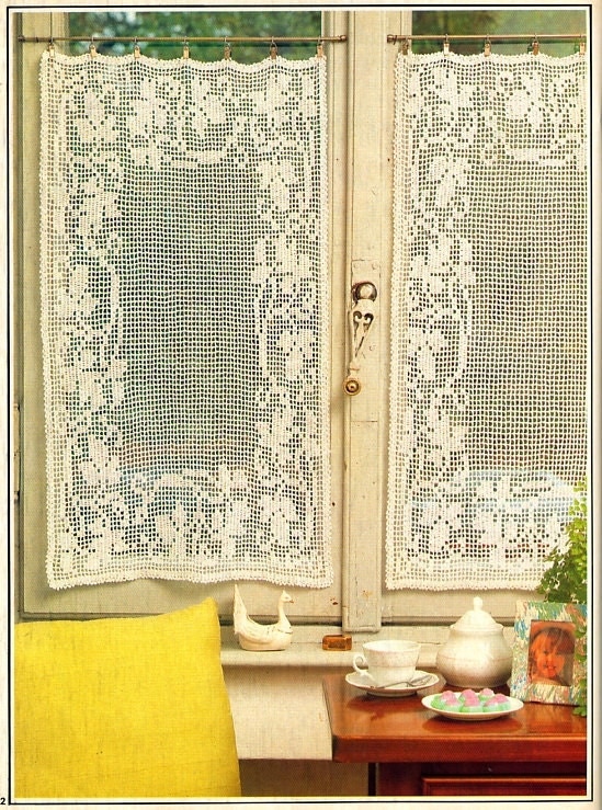 free crochet curtain pattern | Flickr - Photo Sharing!