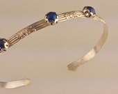 Sterling Silver Bracelet Lapis Lazuli on Etsy
