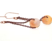 Inventory Clearance Sale. Carnelian Copper Earrings Semi Precious Orange