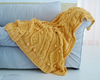 Ravelry: Cable Knit Throw pattern by Brenda A. Lewis