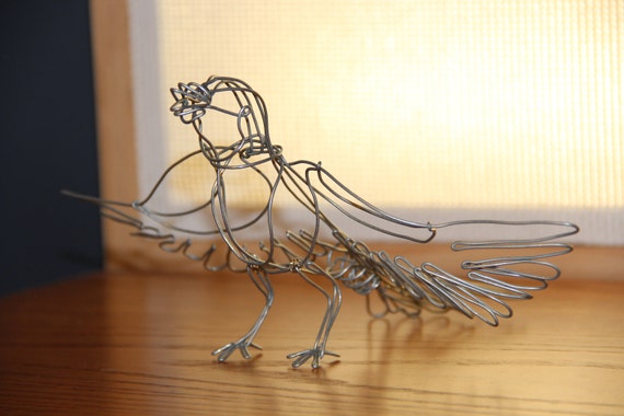 Wire Bird Sculpture
